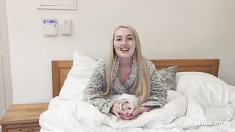 Andys Red Fingernails Circle Around her Clitoris