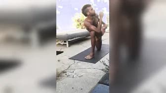 Outdoors Shirtless Yoga inside my Panties