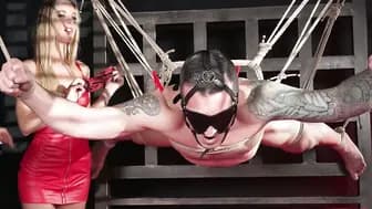 TS Eva Maxim and Millie Morgans SPITROAST SIEGE Grannys Hungry Sub Gets ROASTED by TWO Ts in Bonkers Bondage Brawl!