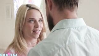 FamilyXXX - Blonde Step Daughter Madison Summers Blows And Fucks Daddy's Fat Penis