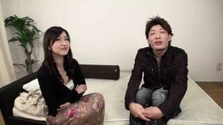 Young Japanese lovers are very embarrassed inside their first amateur sex scene