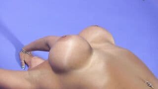 Very skilled aerobics with long breasts Irina Tanculkina