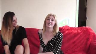 Eva and Jessica blowing on soldiers dick
