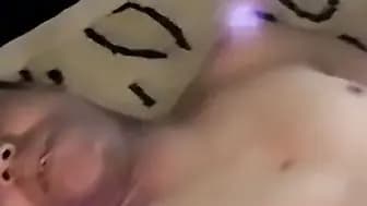 White guy enjoys blowjob as he drinks