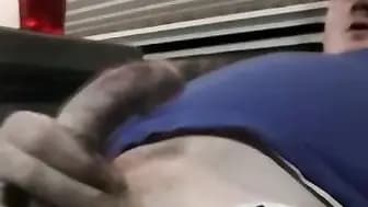Fat amateur with small cock sucked by mature black homo