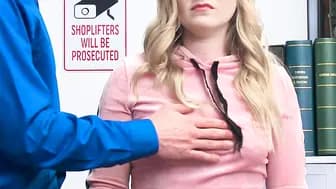 Blonde shoplifter Dresden swallow big dick before doggystyle
