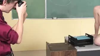 Nerd Girl Atlanta Grey - Facial Blast From Behind