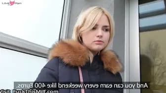 Seduced With Big Money, a Shy Pretty Blonde Cutie Pleases a Fake Casting Agent Like a