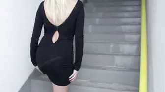 berlin party cunt with mouth suck stranger into garage POV before go