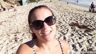 Cutie from the beach getting shafted hard