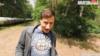 DEUTSCHLANDREPORT - GERMAN DARK HAIR LULLU GUN OUTSIDE FUCKING INSIDE THE FOREST - AMATEUREURO