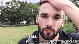 Bearded first timer enjoys raw drilling after a blowjob