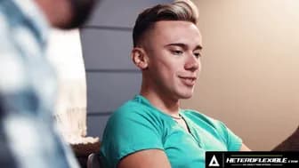 HETEROFLEXIBLE - Aroused Twinkie Carter DelRey Barely Can Take Stepdaddy Drew Sebastian's BIG Cock