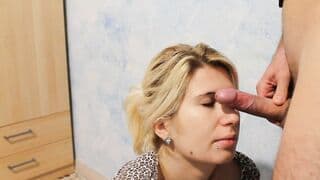 Young Romanian sub of an Italian. Cum on face.