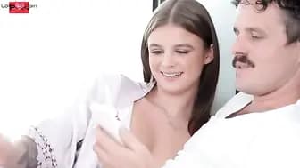 Sky Wonderland has a new game from her bridal shower. After donning some underwear, she crawls in bed with her ex-wife, Robby Echo, and tells him she wants to play. The game is a Goddess truth or dare, with truths about masturbating and dare cards encoura