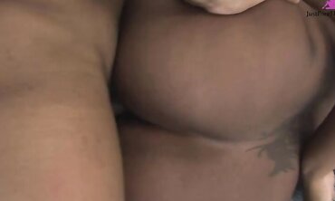 Skyy Black Gest Fucked On The Couch By Two Dudes