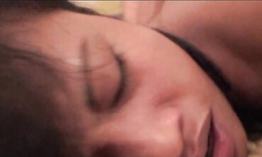 A young duo dreamed to loosen after a working week and energetically drilled at home in all postures two