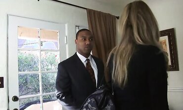 Charley Pursue And Julia Ann Entice Their Ebony Masculine Buddy And Poke Him Stiff two