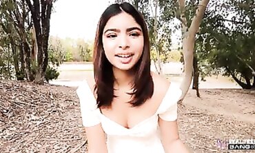 TeenyMatures" - Hot Latina Girl's Debut in Hardcore Sex Video with Older Man