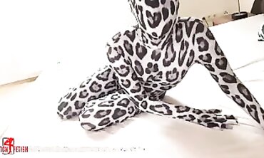 Exclusive Footage - Busty Blonde Beauty Linsday Enjoys Her Cat Suit