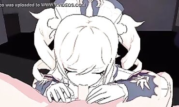 Sexy Cosplay Babe Gets Fucked By A Monster From The Game 'Genshins' - Hentai Spark