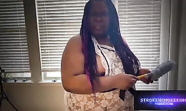 Valentine's Day Special - Sexy Curvy Black Girl Cleaning Up Her Man With Big Bootie