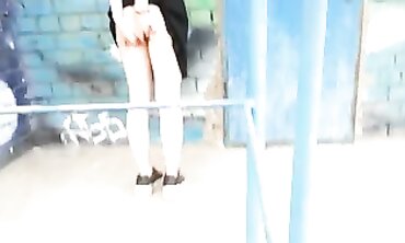Hot Blonde Teen Stroking Stranger in Public - POV Street Pickup