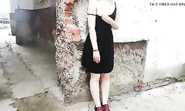 Hot Blonde Teen Stroking Stranger in Public - POV Street Pickup