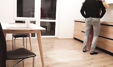 Kitchen Sex Adventure - Hot Couple Fucked Hard By Friend In Chef's Hat