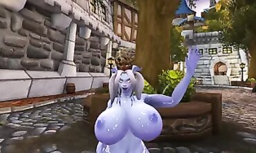 Whores Craft - Sexy Cosplay Role Play Scene with Hot Blonde Babe & Hunk