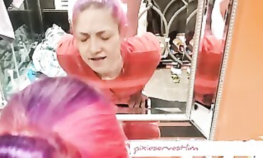 Clean Freak MILF Cleans Her Roommate's Mess While He Watches And Gets Hard