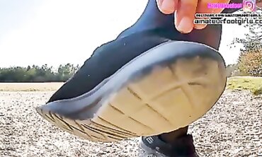 Kati's Girl Feet - Foot Fanatic Worshipping Nylon Soles in High Heels