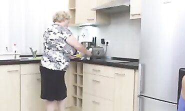Grandma's House of Whores" - Old Granny Teaches barely legal Guy How to Pleasure an MILF