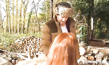 Hay-Riding Cowgirl Rides A Hunk In The Fields - Redhead Babe Fucked Hard