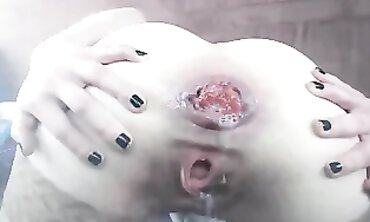 Ass-Fucked Teen Babe with Big Butt Gives Anal Threesome to Two Guys