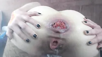 Ass-Fucked Teen Babe with Big Butt Gives Anal Threesome to Two Guys