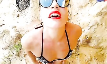 AprilsBigAss Beach Vacation! Public Piss & Swallow Compilation