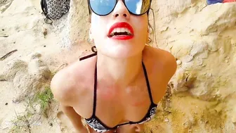 AprilsBigAss Beach Vacation! Public Piss & Swallow Compilation