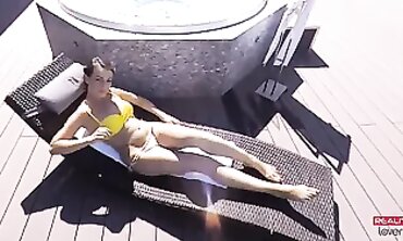 Hot MILF Swinger's Point Of View In Jacuzzie With Step-Son And His Friends
