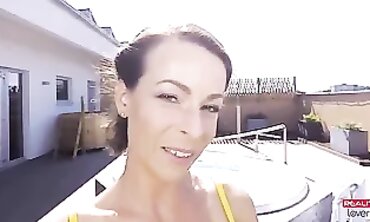Hot MILF Swinger's Point Of View In Jacuzzie With Step-Son And His Friends