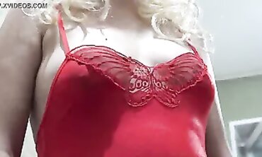 Bondaged BDSM Domination - Naughty Girl in Leather Gloves Fucks Man's Ass with Strap On Dildo while Pissing