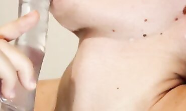 Hot MILF Gives Blowjob to Her Playthng - POV with Spitting & Facial