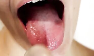 Hot MILF Gives Blowjob to Her Playthng - POV with Spitting & Facial