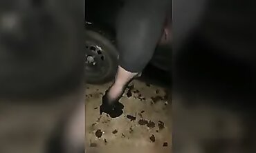 Spectacular sensuous on the parking for Dogging