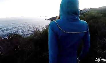 Sex Outdoors in Sensual Italian Landscape - Interracial Couple Fucks Amateur Girlfriend