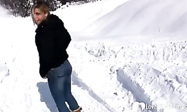 Busty Step-Mother Shows Off Boobs & Urination In Snow - MILF Pornhub Vlog