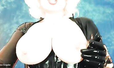 Bondaged Babe's Vinyl-Clad Ass Gets Dominated by Her Master - Chastity Videos