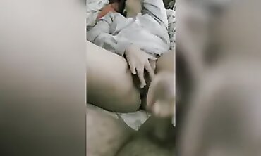 Hot Babe Masturbates on Webcam While Guy Wanks Off - SexToy Squirt Show