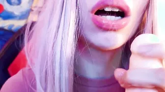 College Girl's Close Up Lip Job - Blowjob POV with Big Dick & Deepthroat
