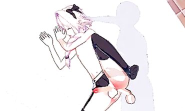 Super cute crossdresser trap astrolfos anal pounding by stud